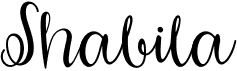 preview image of the Shabila font