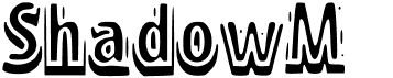 preview image of the ShadowM font