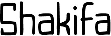 preview image of the Shakifa font