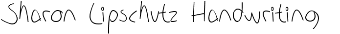 preview image of the Sharon Lipschutz Handwriting font