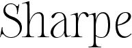 preview image of the Sharpe font