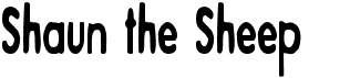 preview image of the Shaun the Sheep font