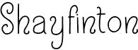preview image of the Shayfinton font