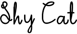 preview image of the Shy Cat font