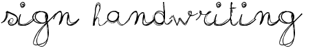 preview image of the Sign Handwriting font
