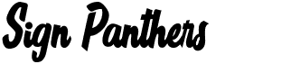 preview image of the Sign Panthers Script font