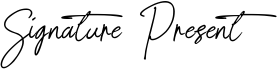 preview image of the Signature Present font