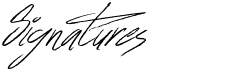 preview image of the Signatures font
