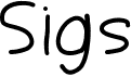 preview image of the Sigs font