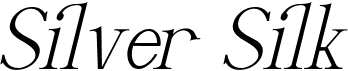 preview image of the Silver Silk font