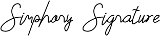preview image of the Simphony Signature font