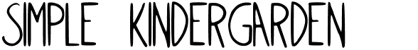 preview image of the Simple Kindergarden font