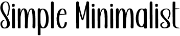 preview image of the Simple Minimalist font
