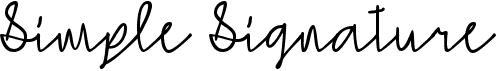 preview image of the Simple Signature font