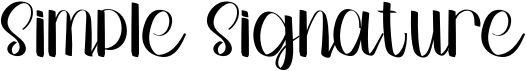 preview image of the Simple Signature font