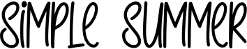preview image of the Simple Summer font