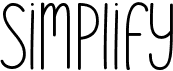 preview image of the Simplify font