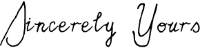 preview image of the Sincerely Yours font