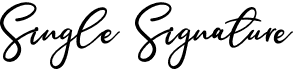 preview image of the Single Signature font