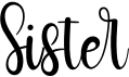 preview image of the Sister font