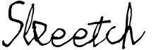 preview image of the Skeetch font
