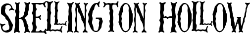 preview image of the Skellington Hollow font