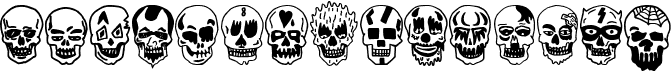 preview image of the Skulls Party Icons font