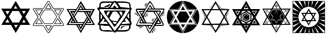 preview image of the SL Star of David font