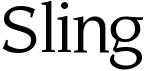 preview image of the Sling font
