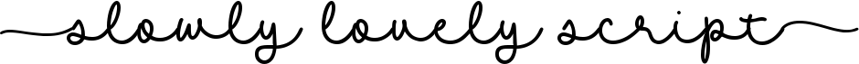 preview image of the Slowly Lovely Script font