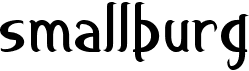 preview image of the Smallburg font