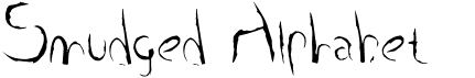 preview image of the Smudged Alphabet font