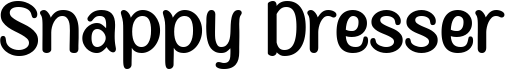 preview image of the Snappy Dresser font