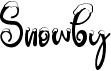 preview image of the Snowby font