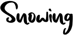 preview image of the Snowing font