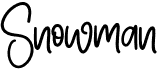 preview image of the Snowman font