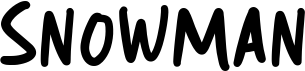 preview image of the Snowman font