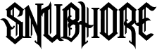 preview image of the Snubhore font