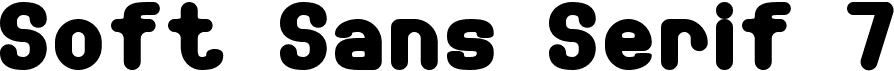 preview image of the Soft Sans Serif 7 font