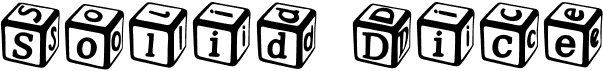 preview image of the Solid Dice font