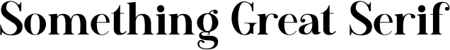preview image of the Something Great Serif font