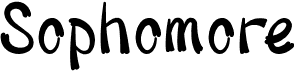 preview image of the Sophomore font