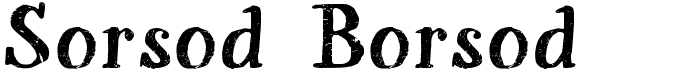 preview image of the Sorsod Borsod font