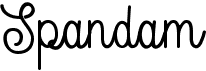 preview image of the Spandam font