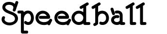 preview image of the Speedball font