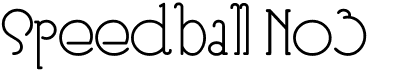 preview image of the Speedball No3 font