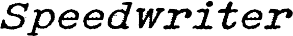 preview image of the Speedwriter font