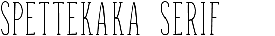 preview image of the Spettekaka Serif font