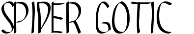 preview image of the Spider Gotic font