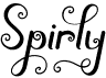 preview image of the Spirly font